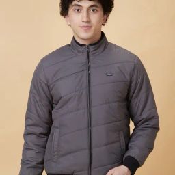 Being Human Grey Regular Fit Quilted Jacket-image-22