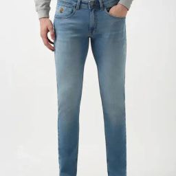 Peter England Blue Cotton Skinny Fit Jeans-picture-14
