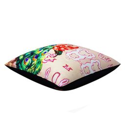 SEJ by Nisha Gupta Peach-Coloured Single Abstract Square Cushion Covers image 4