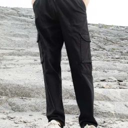 Campus Sutra Black Regular Fit Cargo Jeans-image-51