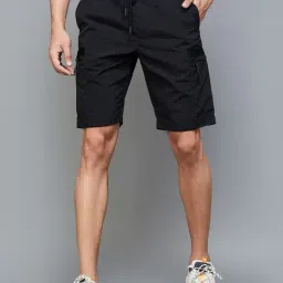 Fame Forever by Lifestyle Black Regular Fit Cargo Shorts-picture-9
