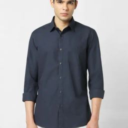 Van Heusen Navy Slim Fit Shirt-image-24