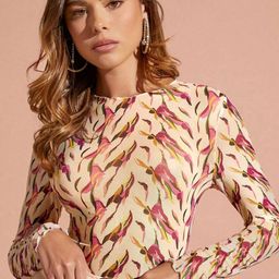 Stylecast X Slyck Abstract Printed Fitted Crop Top-image-16