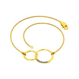 P.C Chandra Jewellers Beautiful 18k Yellow Gold and Diamond Studded Bracelet-image-3