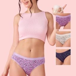 Enamor Multicolor Cotton Printed Brief Panties - Pack Of 3-picture-4