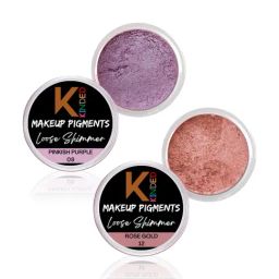 KINDED Makeup Pigments Loose Shimmer Powder Eyeshadow 09 Pinkish Purple & 12 Rose Gold Combo-picture-12