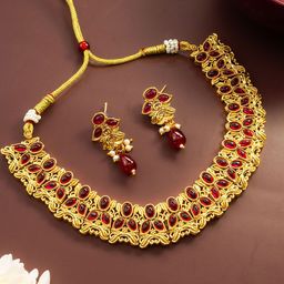 aadita Kundan-Studded Jewellery Set-image-111