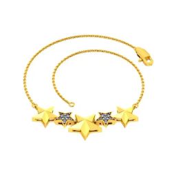 P.C Chandra Jewellers Graceful Designer 18k Yellow Gold and Diamond Women Bracelet with Stars Motif-image-18
