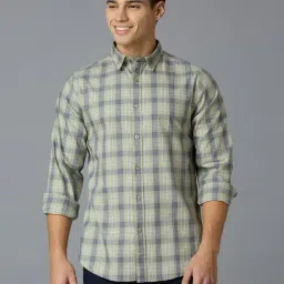 Reid & Taylor Green Cotton Slim fit Checks Shirt-picture-33