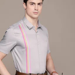 SIMON CARTER LONDON Men Slim Fit Opaque Striped Pure Cotton Formal Shirt-image-13