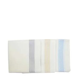 Dollar White Striped Handkerchiefs for Men - Pack of 10-picture-32