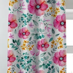 SPACES DRAPE STORY Elegent Multicolor Polyester 9 ft Long Door Curtain - Set of 2 image 4