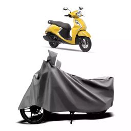 Auto Pearl Two Wheeler Cover with Bag for Yamaha Fascino 125, Silver-image-50
