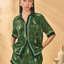 Masaba Women Printed High-Rise Hot Pants Shorts-image-48