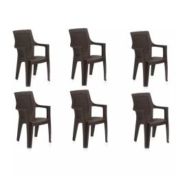 Nilkamal Rosa Plastic Chair Brown (Set of 6 Pcs)-3