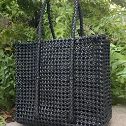 MAATIR DESIGNS Black Set of 1 Reusable Tote Basket Organisers-18