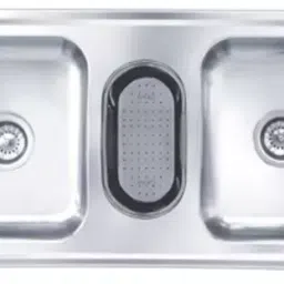 Nirali D'Signo 20.1x40.9x20.1 Inch Satin SS Double Bowl Kitchen Sink Galaxy-image-4
