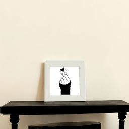 Anikmart White & Black MDF Table Photo Frame-11