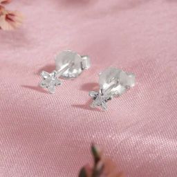 Zavya 92.5 Sterling Silver Star Shaped Earrings for Women-image-98