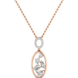 SHINE ETERNAL Lab Grown Diamond 14k (585) Rose Gold Pendant for Women-picture-10