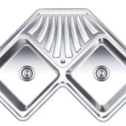 Nirali D'Signo 20.1x36x20.1 Inch Satin SS Double Bowl Kitchen Sink Wonder Corner-image-17