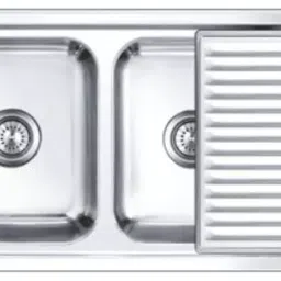 Nirali D'Signo 20.1x33.5x20.1 Inch Satin SS Double Bowl Kitchen Sink Super Slider-image-95