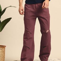 Mast & Harbour Men Wide Leg Fit Cut-Out Jeans-image-72