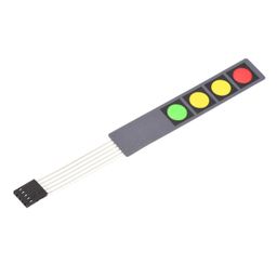 DC 12V 4x1 Key Matrix Keypad Membrane Switch Keypad 107x20x0.8mm Key Matrix Reliable 4-Button Membrane Keypad With DC 12V Power - RS3157DC 12V 4x1 Key Matrix Keypad Membrane Switch Keypad 107x20x0.8mm Key Matrix Reliable 4-Button Membrane Keypad With DC 12V Power - RS3157-0