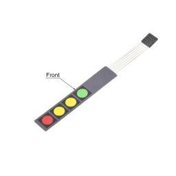 DC 12V 4x1 Key Matrix Keypad Membrane Switch Keypad 107x20x0.8mm Key Matrix Reliable 4-Button Membrane Keypad With DC 12V Power - RS3157DC 12V 4x1 Key Matrix Keypad Membrane Switch Keypad 107x20x0.8mm Key Matrix Reliable 4-Button Membrane Keypad With DC 12V Power - RS3157 image 2
