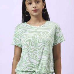 Coolsters by Pantaloons Kids Green & White Cotton Printed T-Shirt-image-53