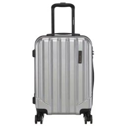 Swiss Brand Baden Silver 8 Wheel Small Hard Cabin Trolley - 34 Inch-image-34