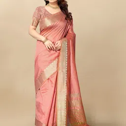 Moda Rapido Woven Design Zari Silk Blend Designer Kanjeevaram Saree-picture-51