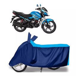 Auto Pearl Two Wheeler Cover for Hero Glamour FI - Cyan, Blue-image-129