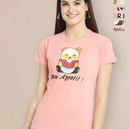Metronaut Women Typography 3 Printed Applique T-shirt-picture-31