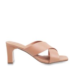 J. Fontini by Mochi Women's Nude Pink Cross Strap Sandals-image-86