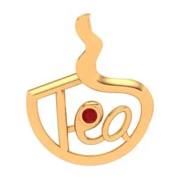 P.C. Chandra Jewellers 18k Yellow Gold Tea Lover Pendant-image-26