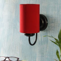Devansh Red Solid Contemporary Wallchiere Lamp-8