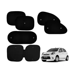 Auto Pearl Black Window Sunshade Curtains for Micra Active-25