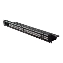 SECOMP Patch Panel, Rj45, Keystone, 24Port, Blk, 26.11.0357-37