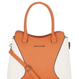Pierre Cardin Orange & White Color Block Handbag-image-35