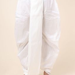W & G Men Solid Silk Dhoti Pants Dhotis-image-78