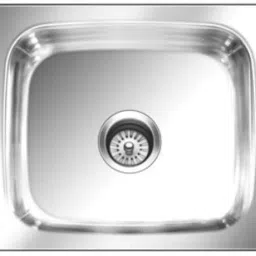 Nirali Popular 16.1x16.1x10 Inch Glossy SS Single Bowl Kitchen Sink Grace Plain-picture-45