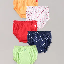 Doodle Poodle Cotton Bloomers Hearts Print Pack of 5 - Multicolor-picture-47