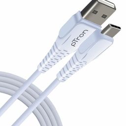 pTron Solero T241 2.4A Type-C Data & Charging USB Cable 480Mbps Data Sync Durable 1 Meter Long USB Cable for Type C USB Devices - White-26