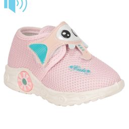 Lil Lollipop Mesh Designed & Baby Elephant Detailed Musical Shoes - Pink-image-38