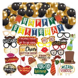 Wobbox Happy Birthday Props Happy Birthday Banne Harry Potter Theme Decoration Items Multi Color -Pack Of 50-image-57