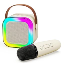 New Pinch  Karaoke Speaker and Microphone Portable Home BT Party Speaker Mic With LED Light for Kids & Adults - Color & Design May Vary-12
