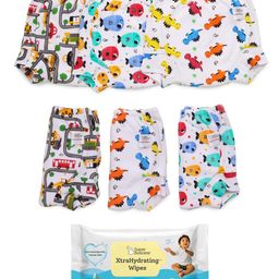 SuperBottoms  6 Padded Underwear + Xtrahydrating Wipes-40 Pack|3X Thicker Premium Wet Wipes|98% Pure Water|Potty Training Pants|3-Layers Of Padding&Superdryfeel Layer|Pull-Up Style-Size 2 (2y - 3y)-image-49