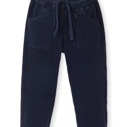 Pine Kids Full Length Velvet Jeans With Solid Colour - Navy Blue-image-109
