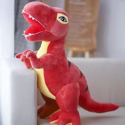 Little Hunk Red T-Rex Dinosaur Plush Toy, Height 40 cm Soft Stuffed Animal, Kids Cuddly Prehistoric Doll-22